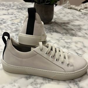 James Perse White Suede Sneakers NWT 8